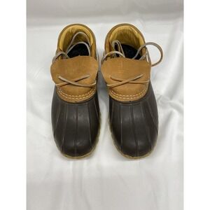 Woman's Rain Boots Duck Low Insulated  LL Bean Sz 6 N Brown